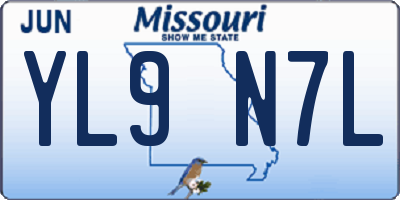 MO license plate YL9N7L