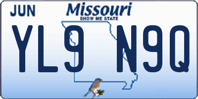 MO license plate YL9N9Q