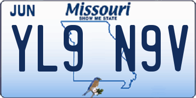 MO license plate YL9N9V