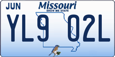 MO license plate YL9O2L