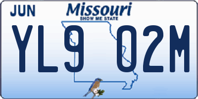 MO license plate YL9O2M