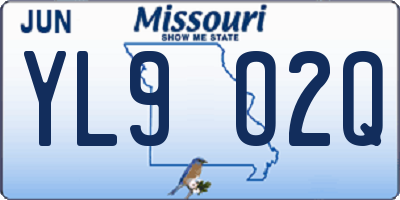 MO license plate YL9O2Q