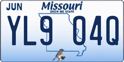 MO license plate YL9O4Q
