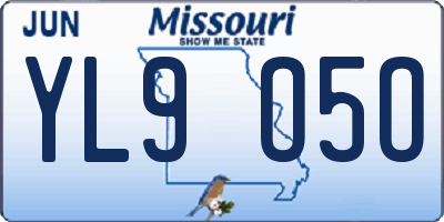 MO license plate YL9O5O