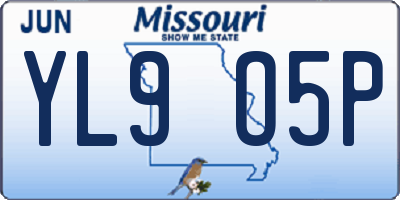MO license plate YL9O5P