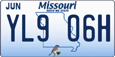 MO license plate YL9O6H