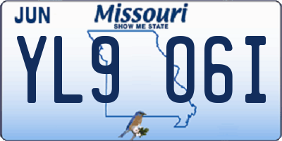 MO license plate YL9O6I
