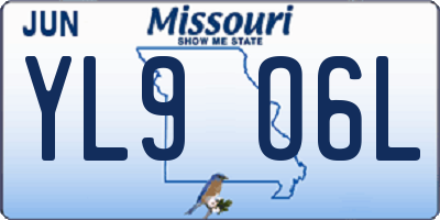 MO license plate YL9O6L