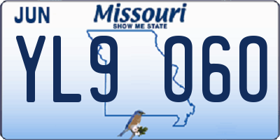 MO license plate YL9O6O
