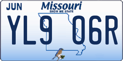 MO license plate YL9O6R