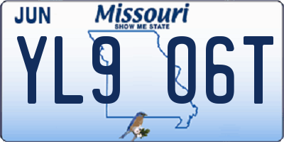 MO license plate YL9O6T