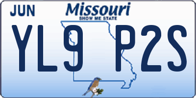 MO license plate YL9P2S