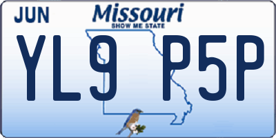 MO license plate YL9P5P