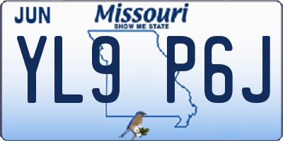 MO license plate YL9P6J