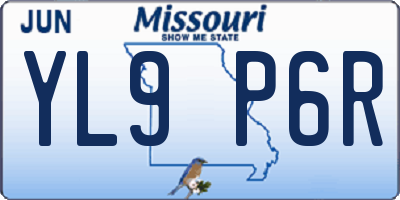 MO license plate YL9P6R