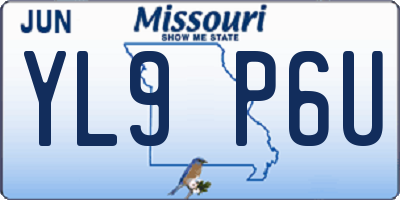 MO license plate YL9P6U