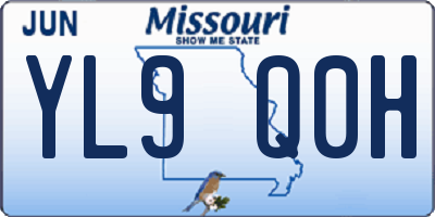 MO license plate YL9Q0H