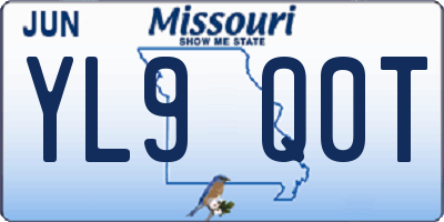 MO license plate YL9Q0T