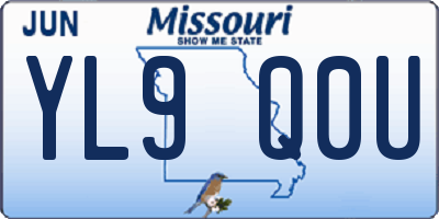 MO license plate YL9Q0U