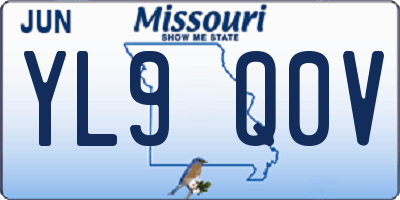 MO license plate YL9Q0V