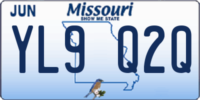MO license plate YL9Q2Q