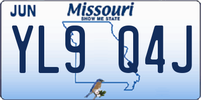 MO license plate YL9Q4J