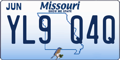 MO license plate YL9Q4Q