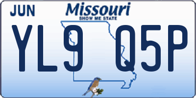 MO license plate YL9Q5P