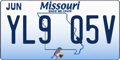 MO license plate YL9Q5V