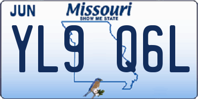 MO license plate YL9Q6L