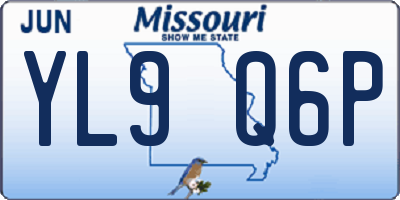 MO license plate YL9Q6P