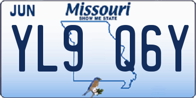 MO license plate YL9Q6Y