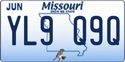 MO license plate YL9Q9Q