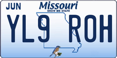 MO license plate YL9R0H