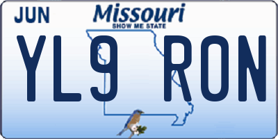 MO license plate YL9R0N