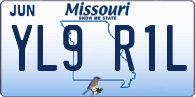 MO license plate YL9R1L
