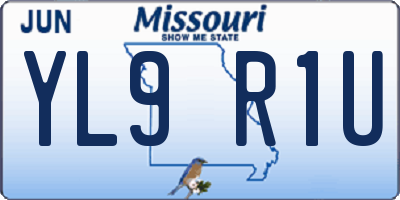 MO license plate YL9R1U