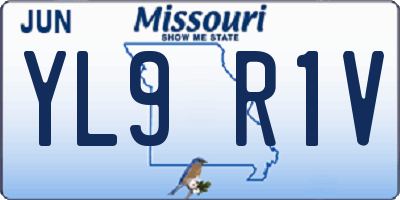 MO license plate YL9R1V