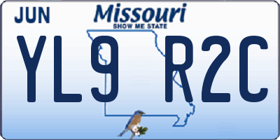 MO license plate YL9R2C