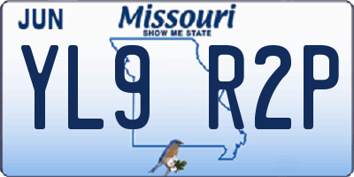 MO license plate YL9R2P