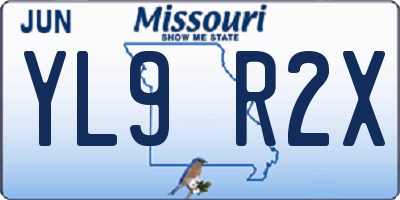 MO license plate YL9R2X