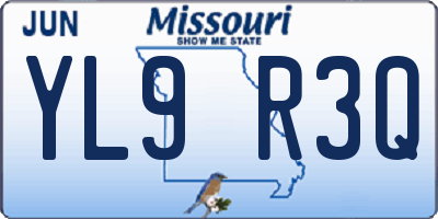 MO license plate YL9R3Q