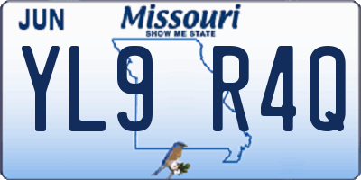 MO license plate YL9R4Q