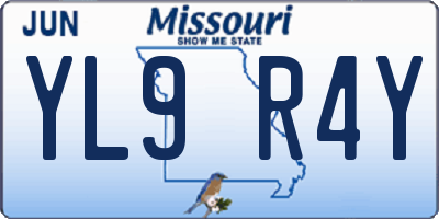 MO license plate YL9R4Y