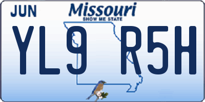 MO license plate YL9R5H