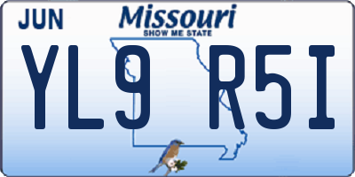 MO license plate YL9R5I