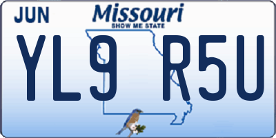 MO license plate YL9R5U