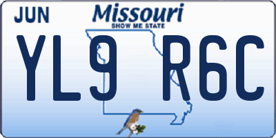 MO license plate YL9R6C
