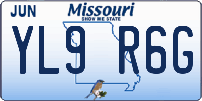 MO license plate YL9R6G