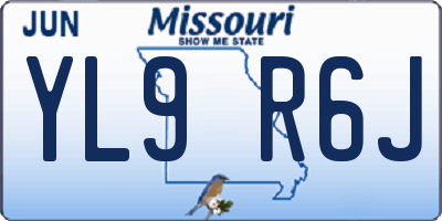 MO license plate YL9R6J